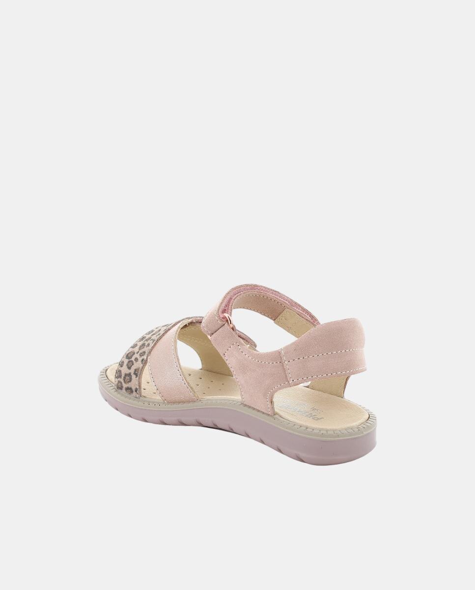Sandálias em Pele e Material Sintético com Tira Ajustável com Fecho de Velcro - Rosa Primigi Rosa-2