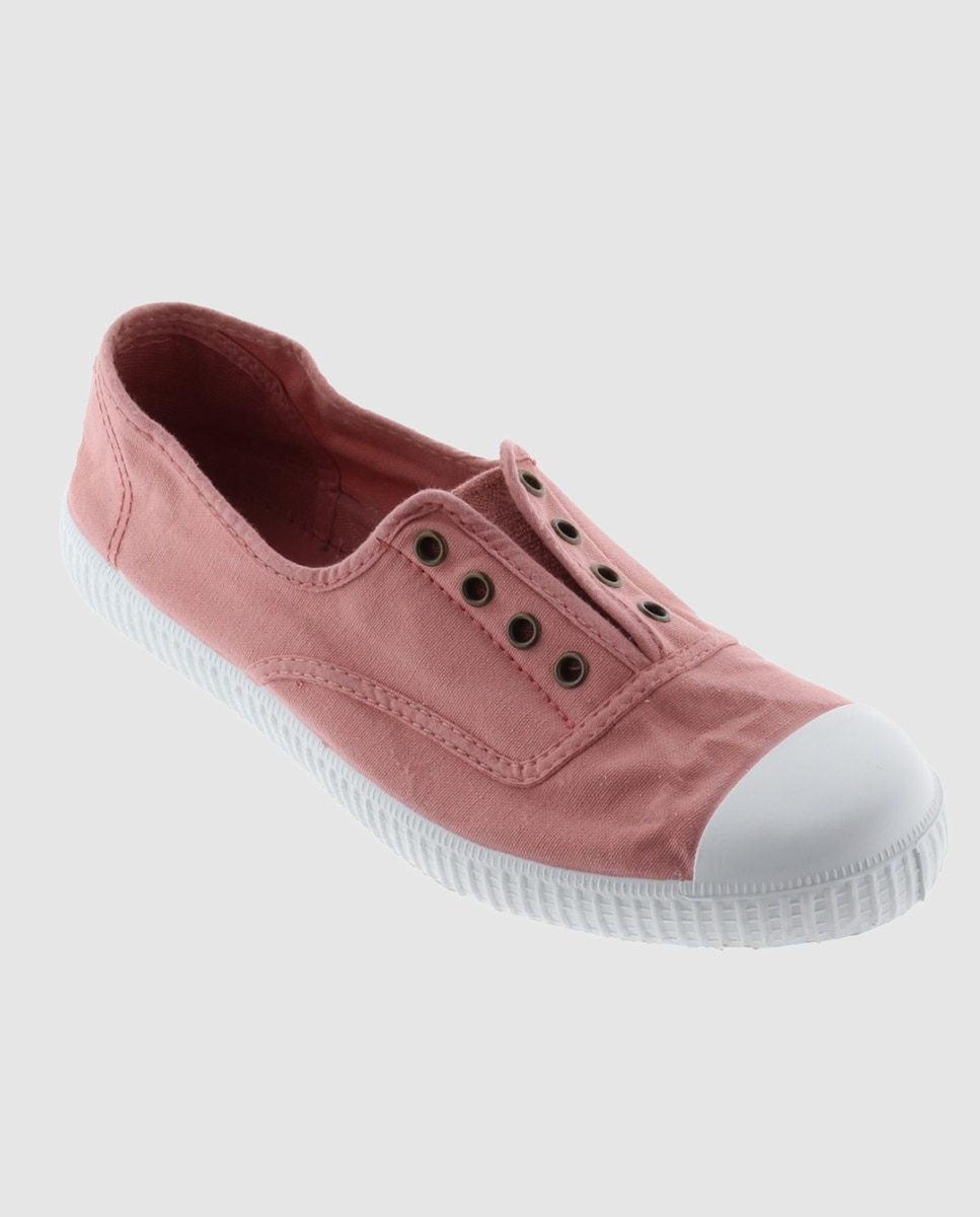 Sapatilhas de lona rosa com elásticos Victoria Rosa-2