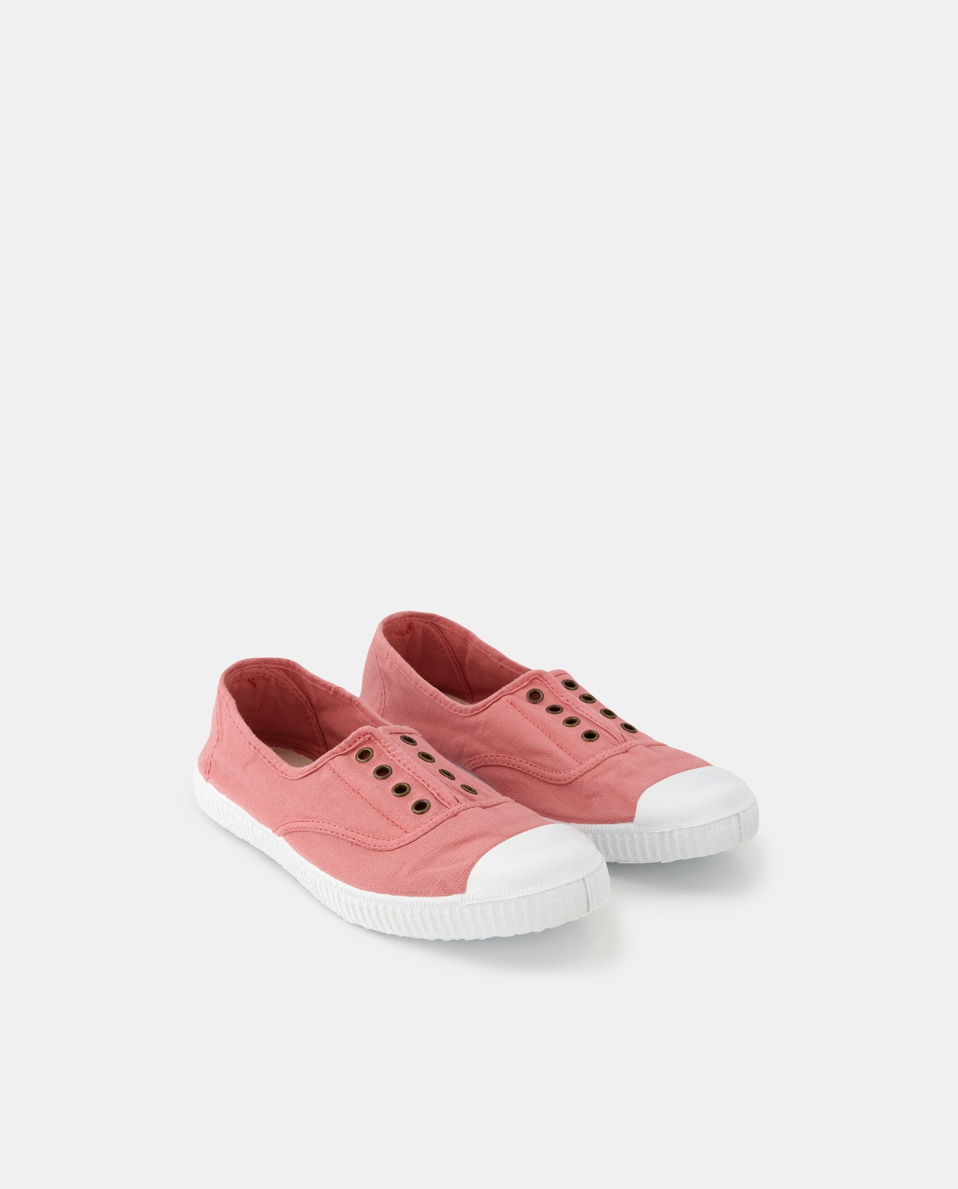 Sapatilhas de lona rosa com elásticos Victoria Rosa-4