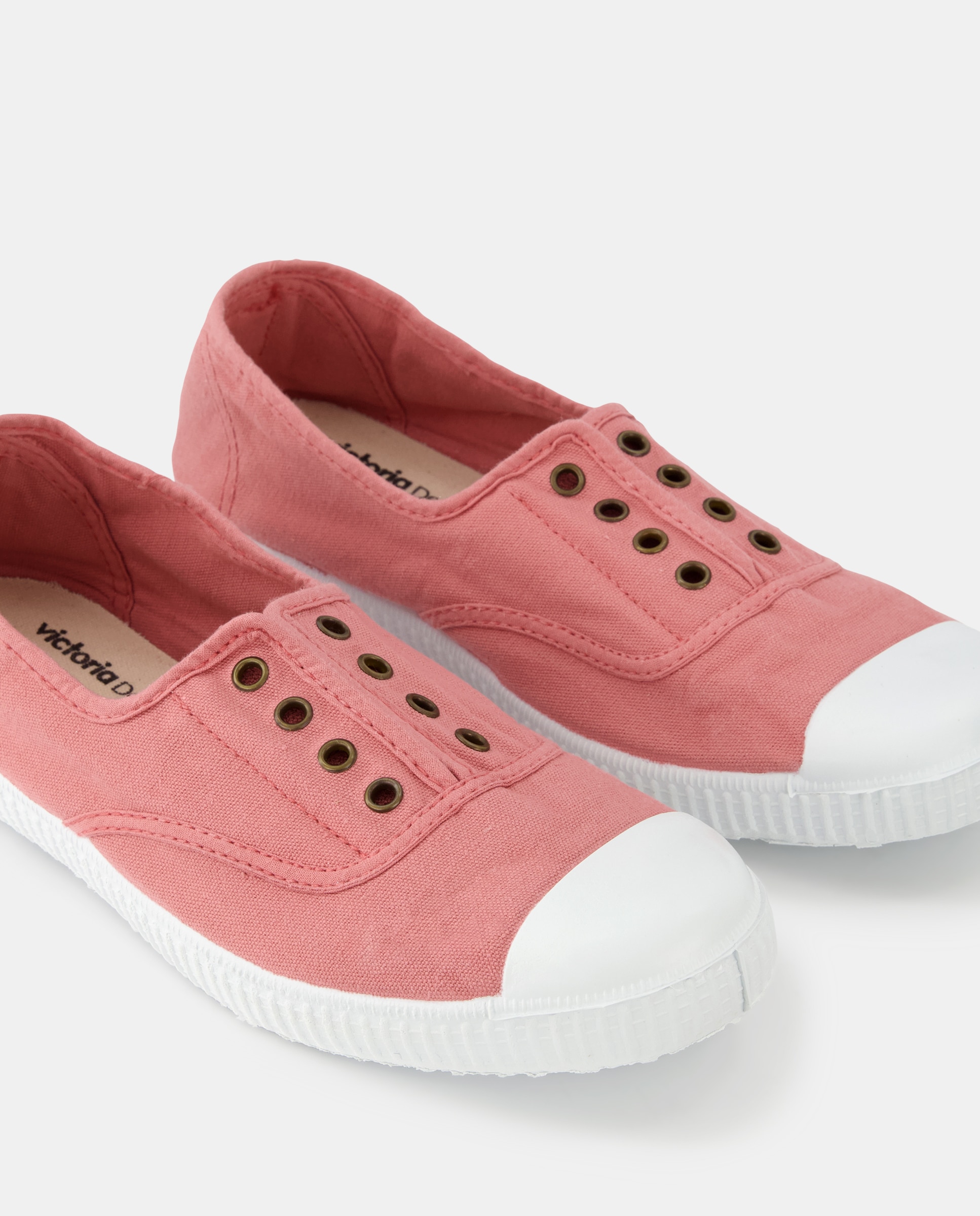 Sapatilhas de lona rosa com elásticos Victoria Rosa-7