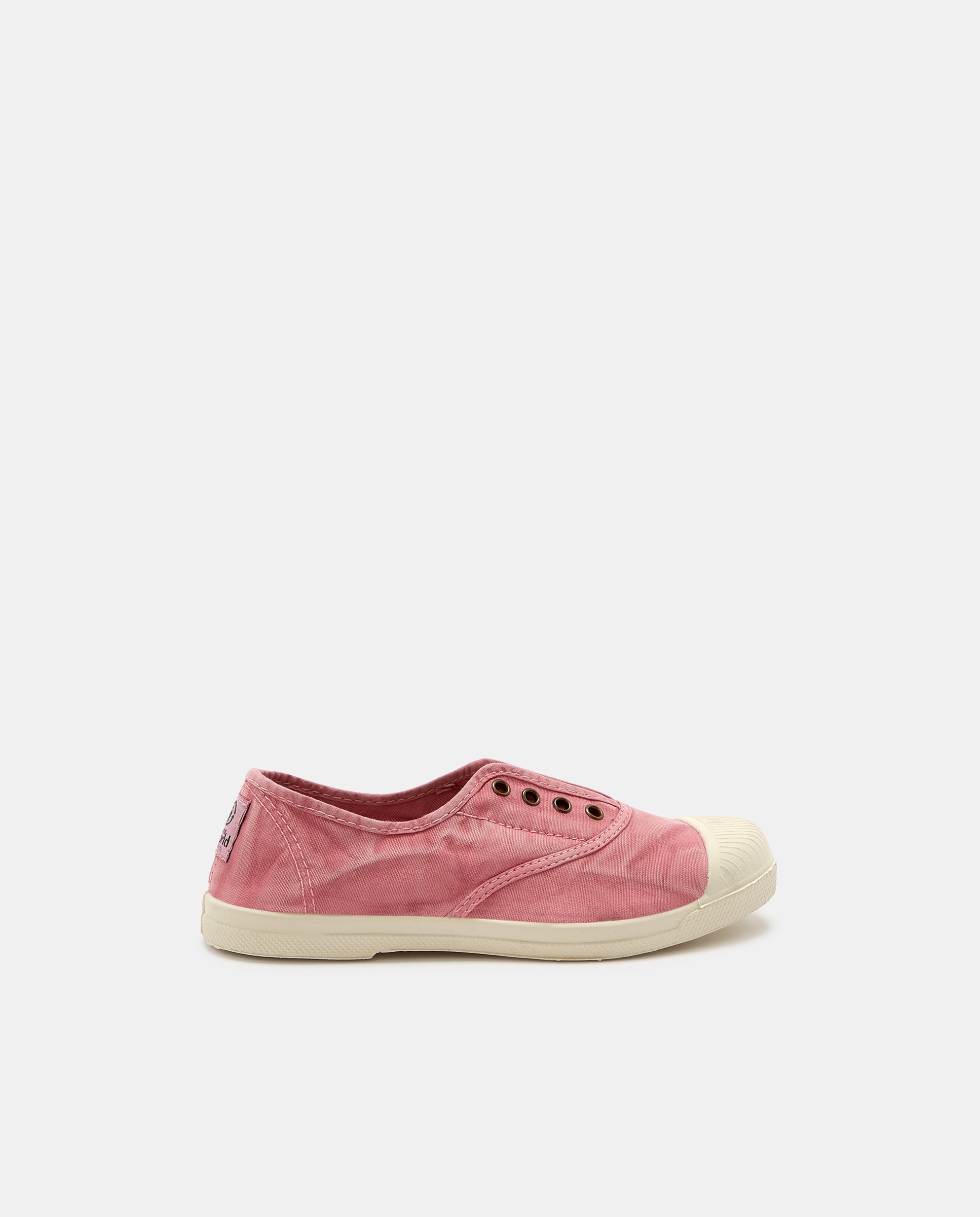 Sapatilhas de Criança com Fecho Elástico sem Atacadores em Lona - Rosa Natural World Rosa-1
