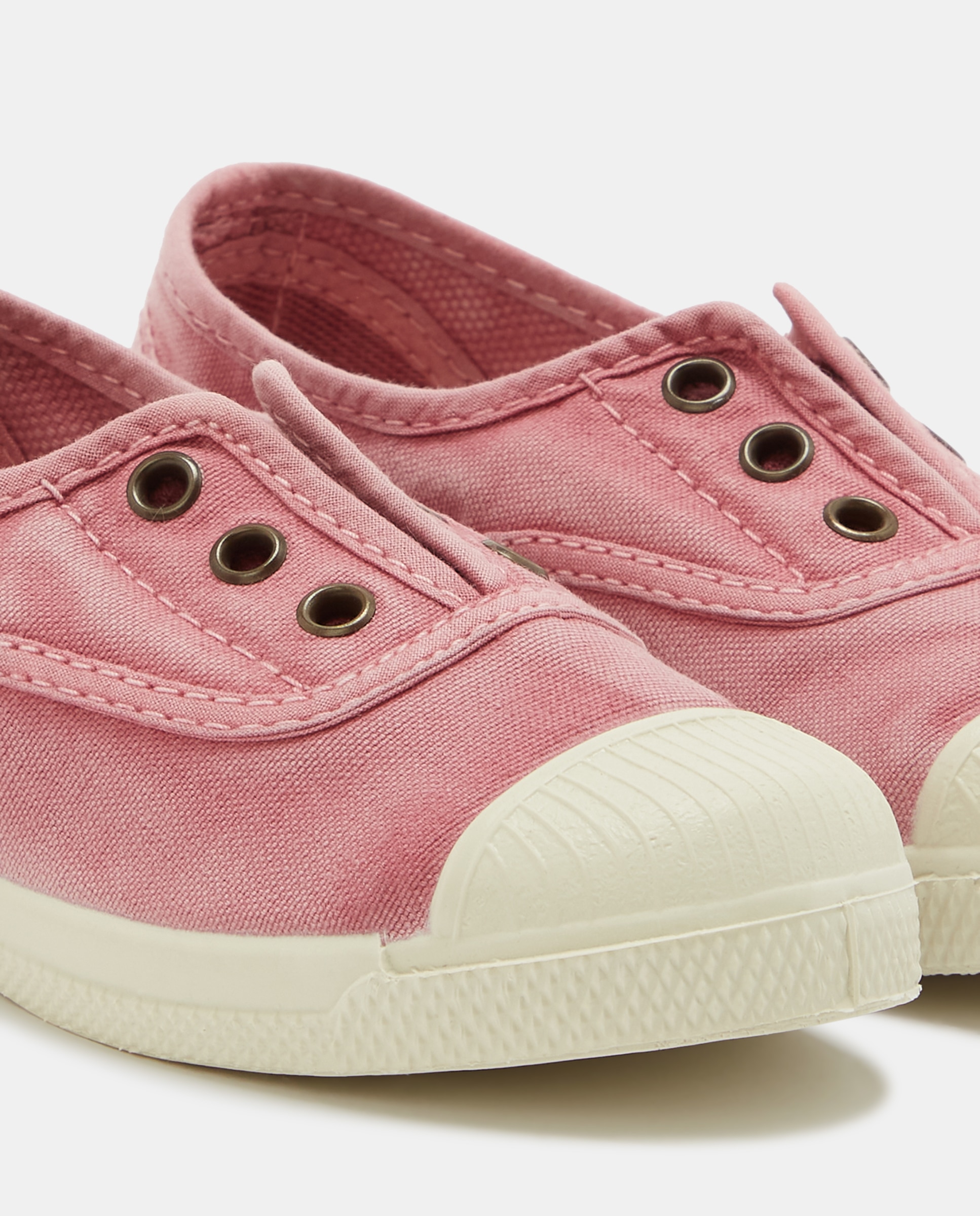 Sapatilhas de Criança com Fecho Elástico sem Atacadores em Lona - Rosa Natural World Rosa-5
