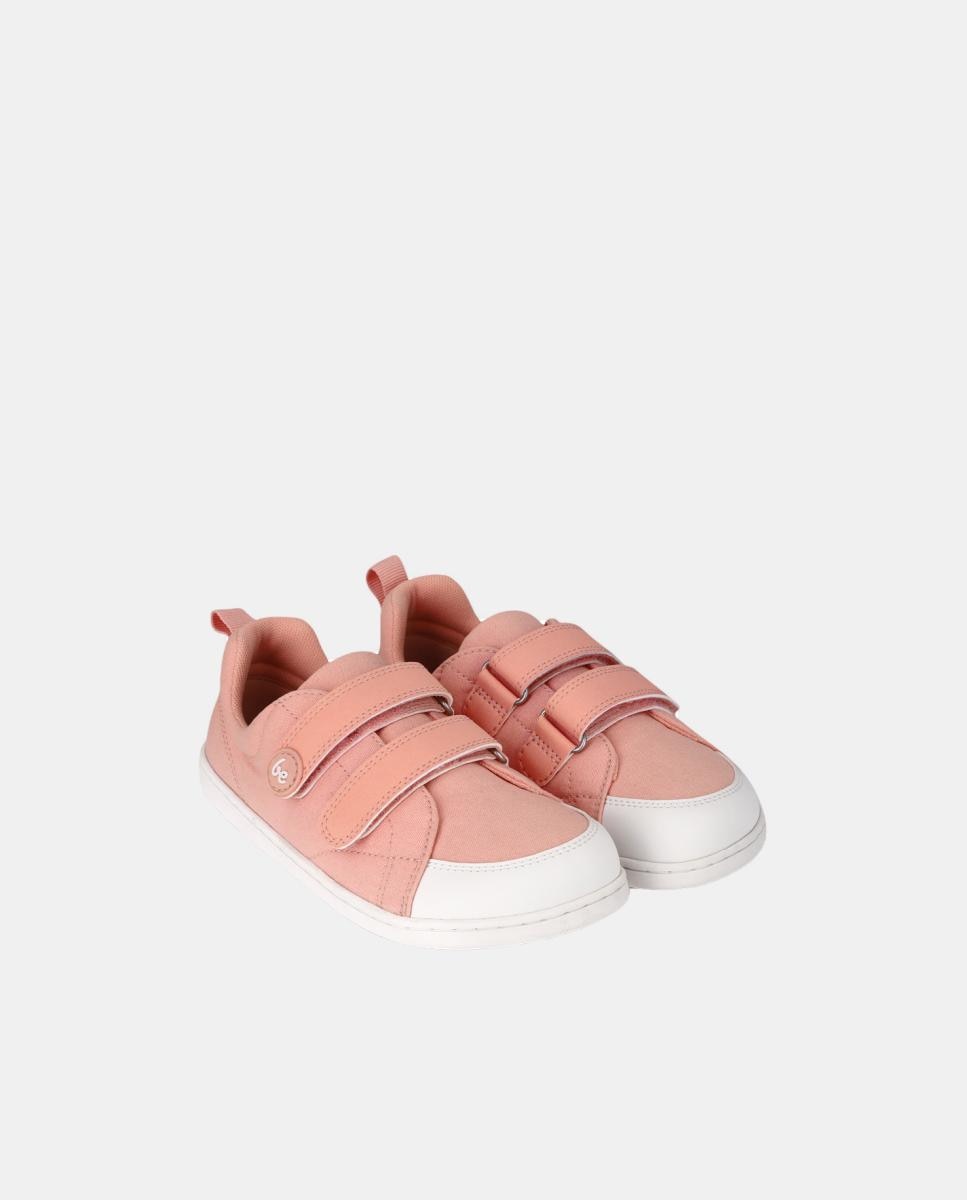 Sapatilhas Canvi de Criança de Lona de Algodão com Zero Drop Be Lenka Rosa-3