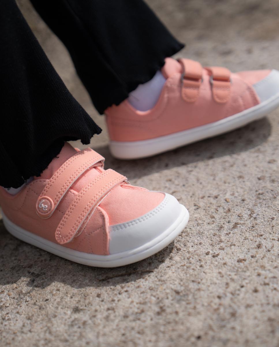 Sapatilhas Canvi de Criança de Lona de Algodão com Zero Drop Be Lenka Rosa-6