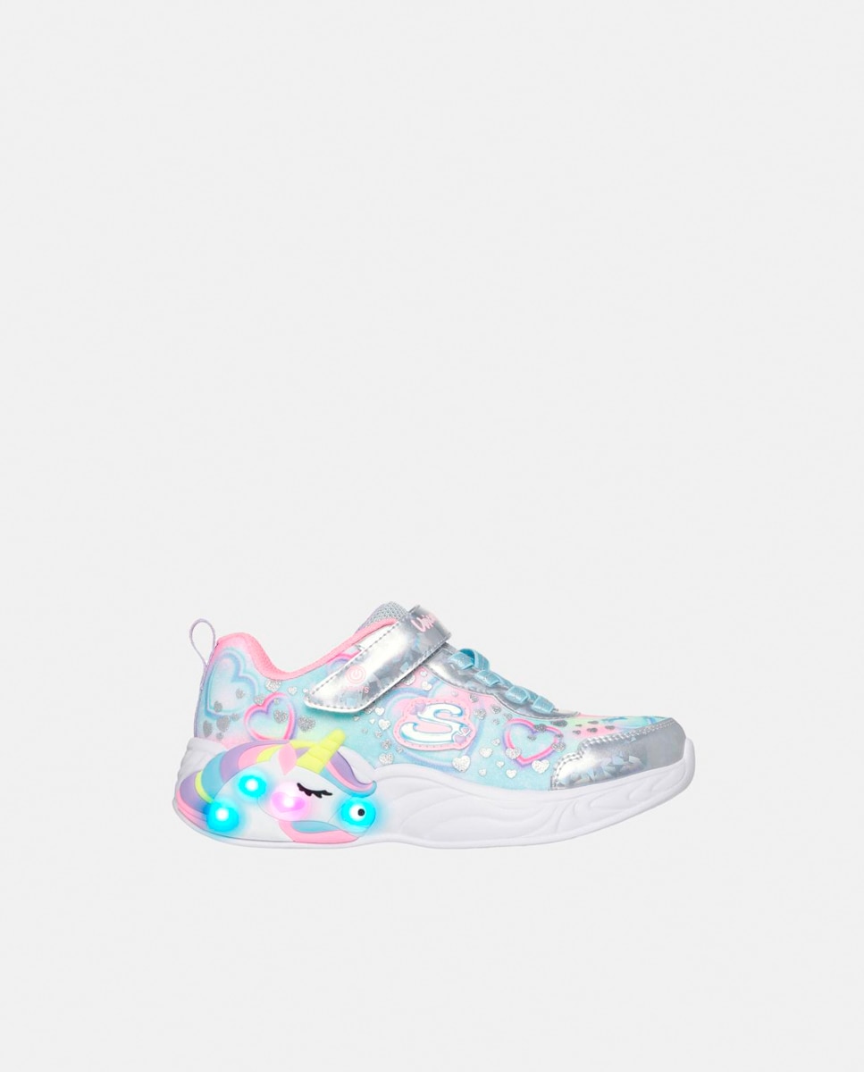 Sapatilhas com Luzes Prata-1