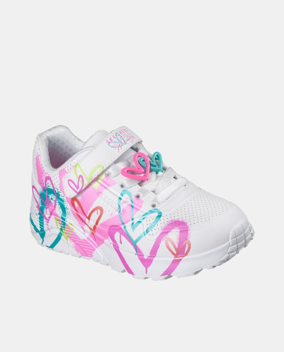 Sapatilhas Moda UNO com Ajuste de Velcro Branco-4