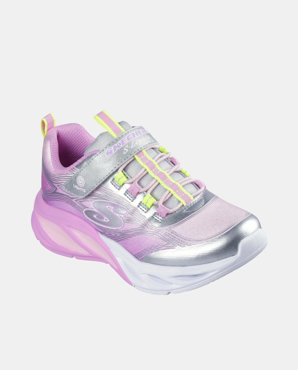 Sapatilhas com Luzes e Ajuste de Velcro Skechers Multicolor-3