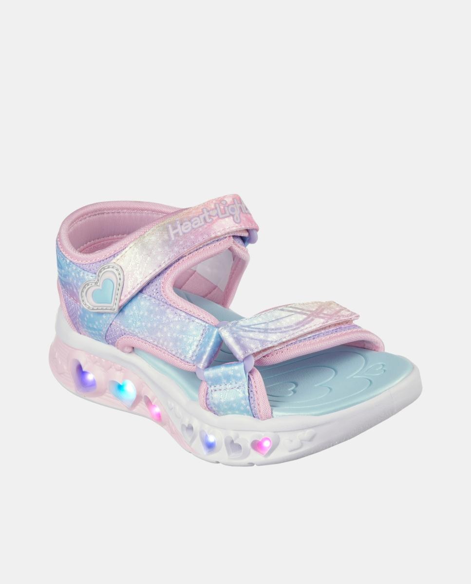 Sandálias com Luzes e Desenho de Corações Skechers Rosa-pálido-3