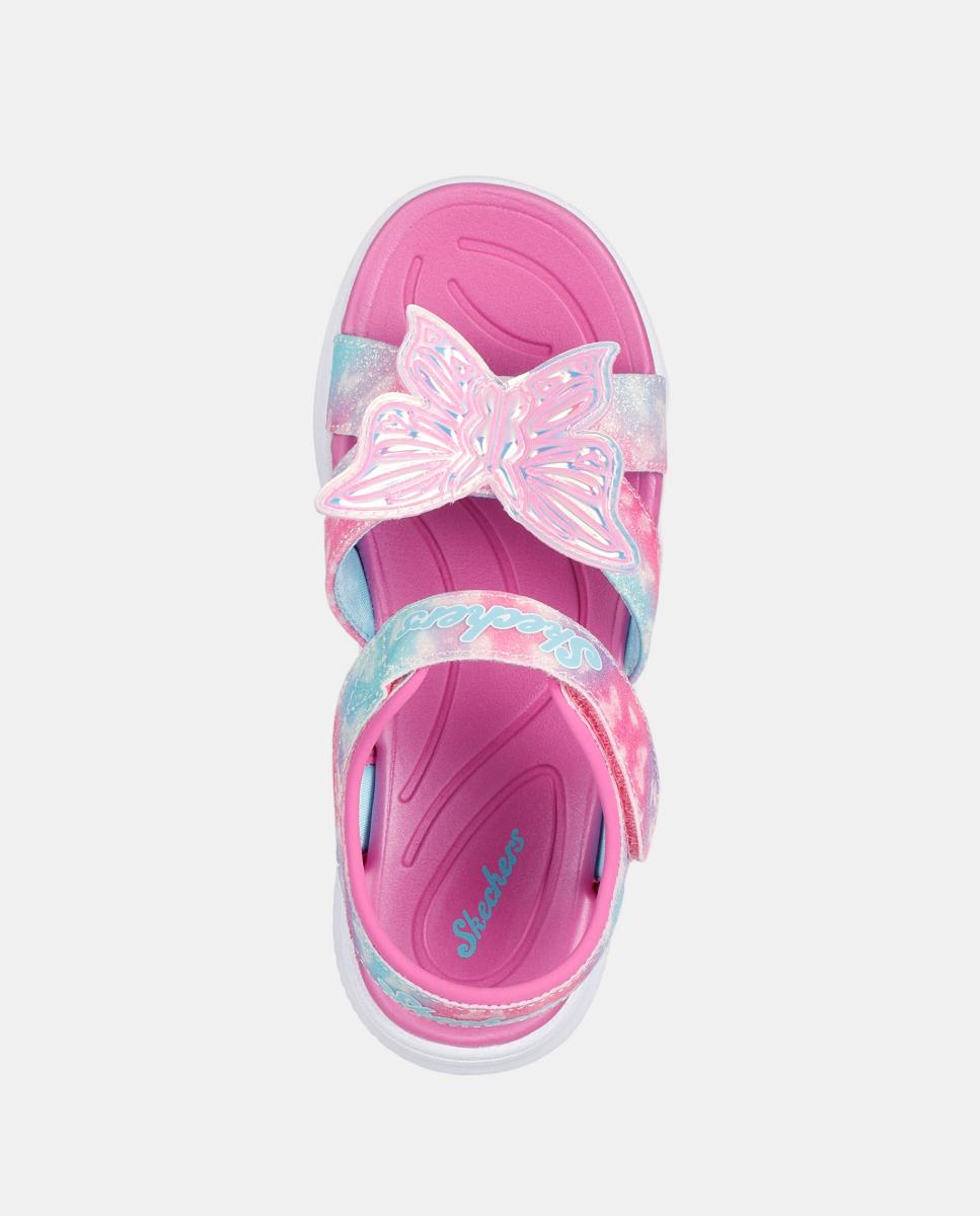 Sandálias com Luzes Rosa-2