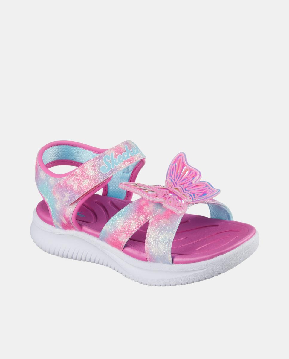 Sandálias com Luzes Rosa-3