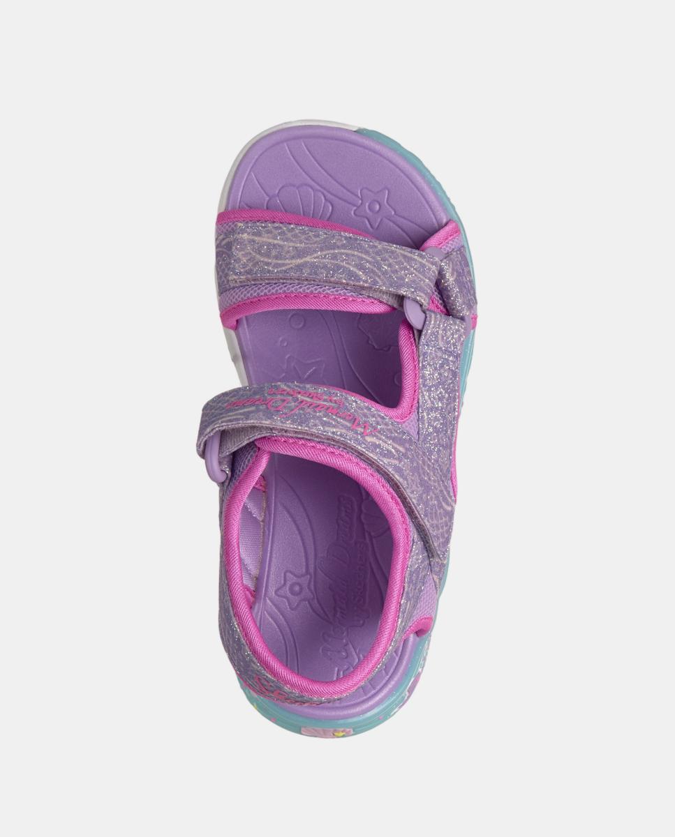 Sandálias com Desenho da Pequena Sereia Skechers Lilás-2