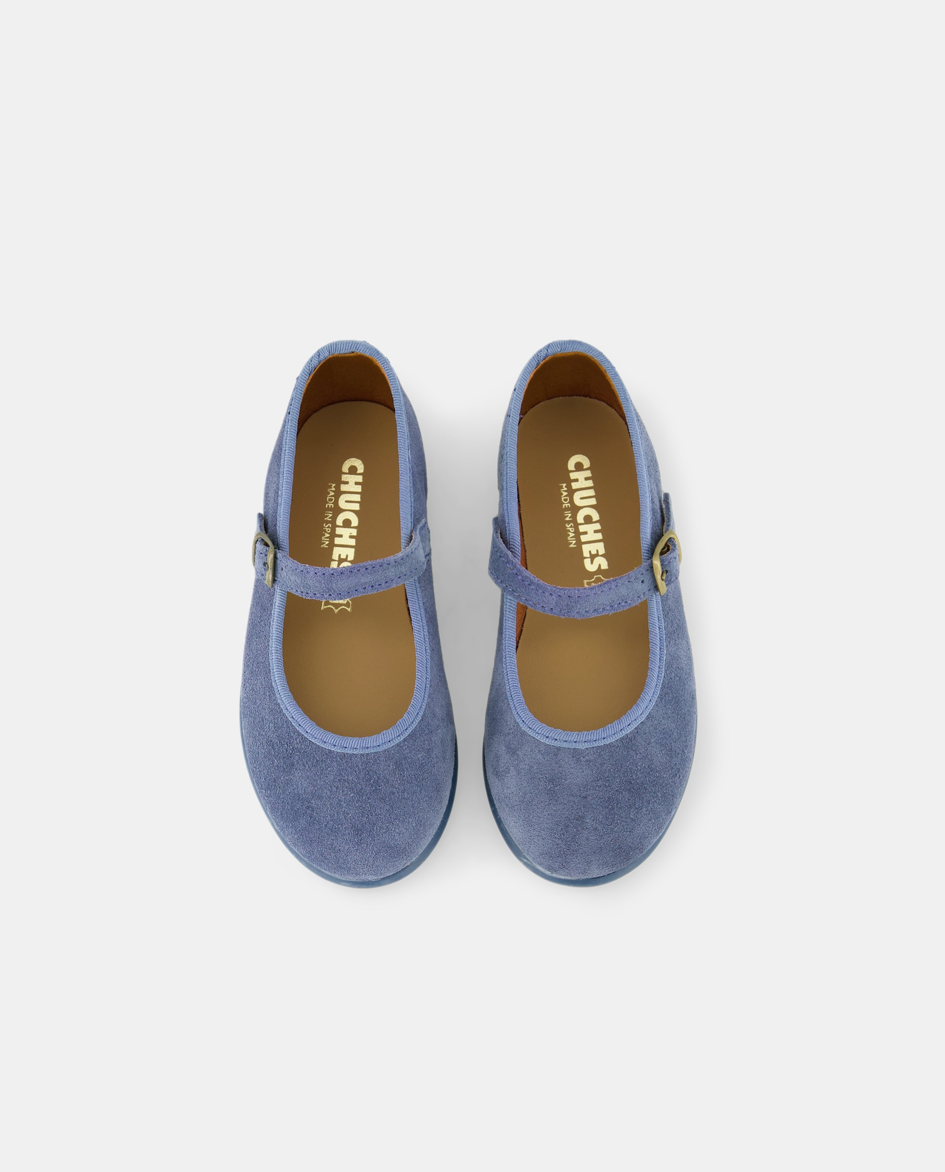 Sapatos de Presilha com Fecho de Fivela e em Pele Chuches Azul-marinho-4