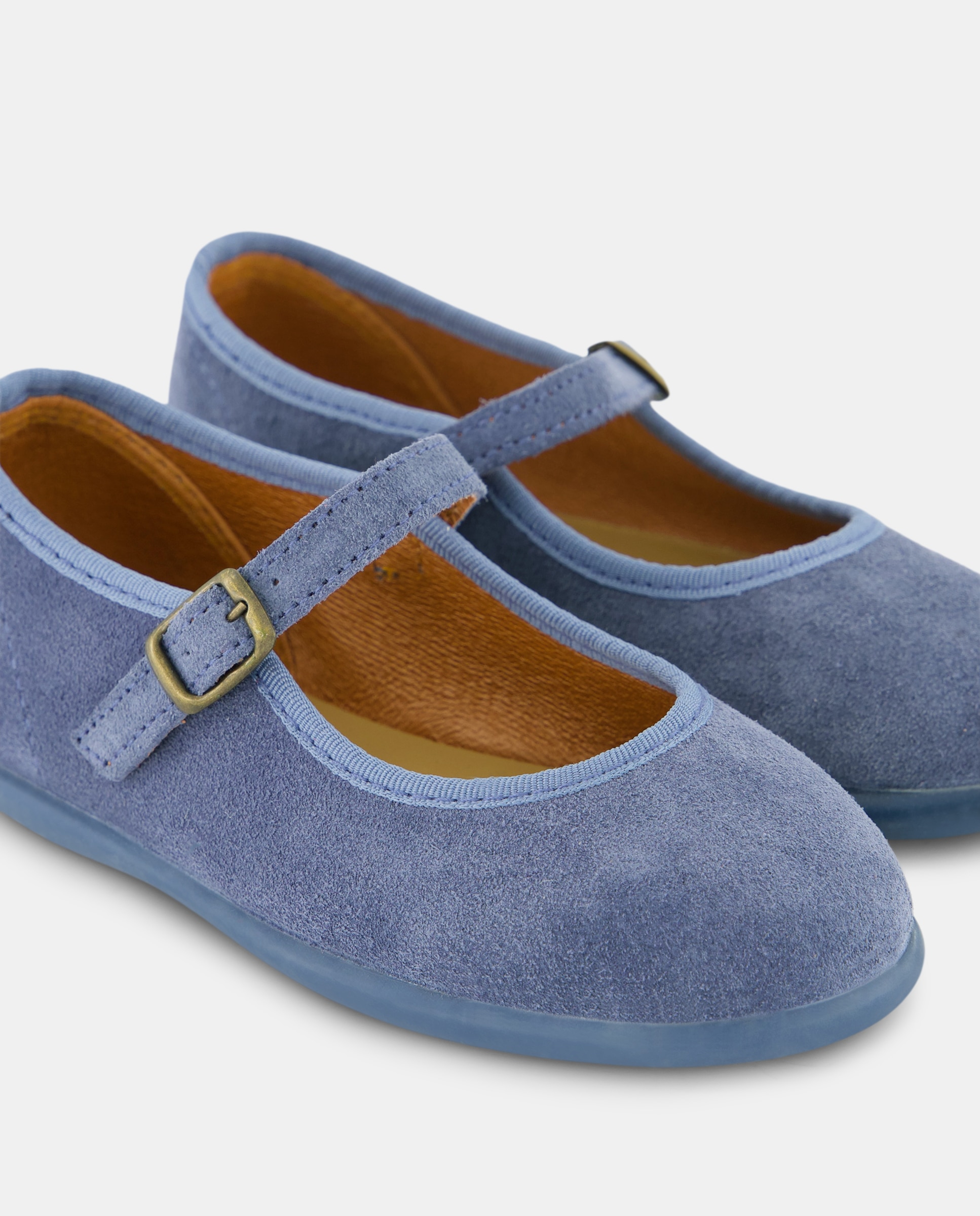 Sapatos de Presilha com Fecho de Fivela e em Pele Chuches Azul-marinho-5