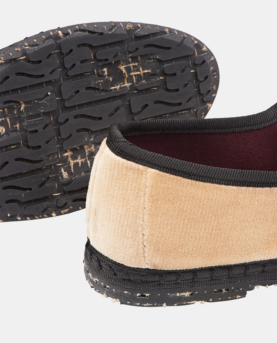 Sapatos de Presilha em Veludo Flabelus Natural-2