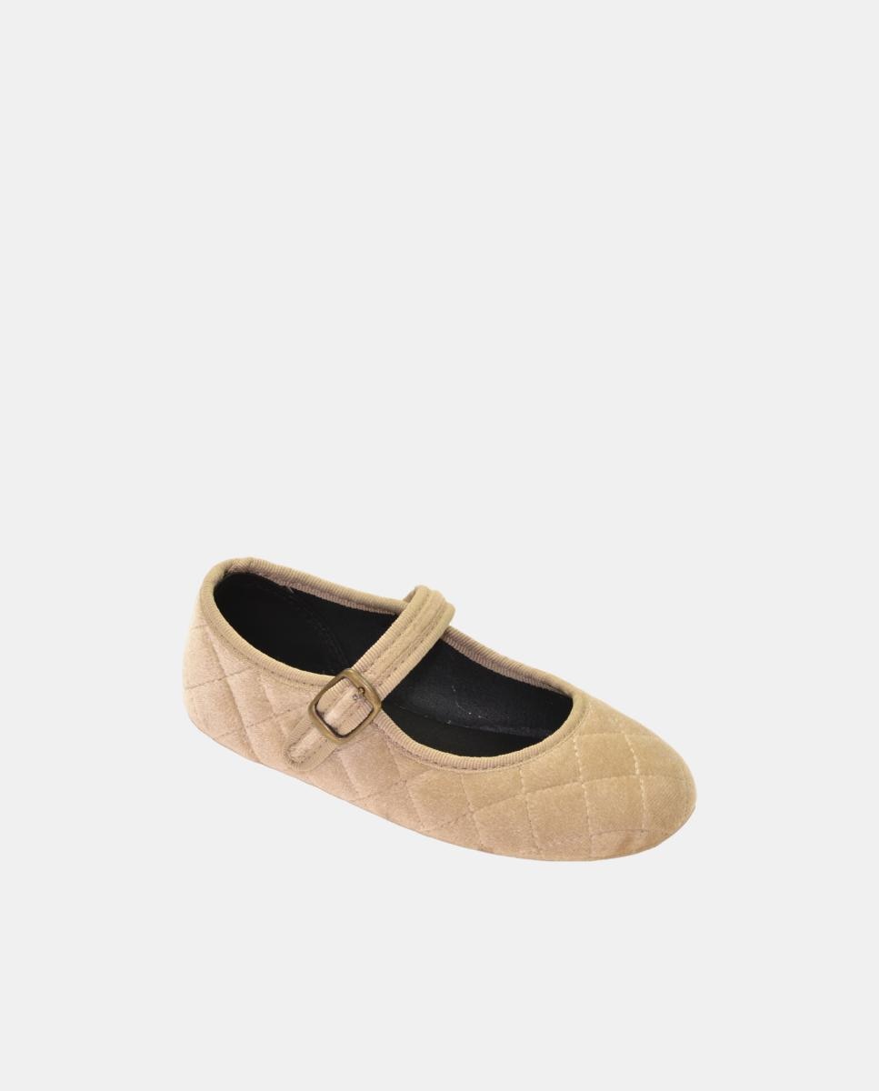 Imagem 0 de Sapato de Presilha para Menina em Veludo Acolchoado com Fivela