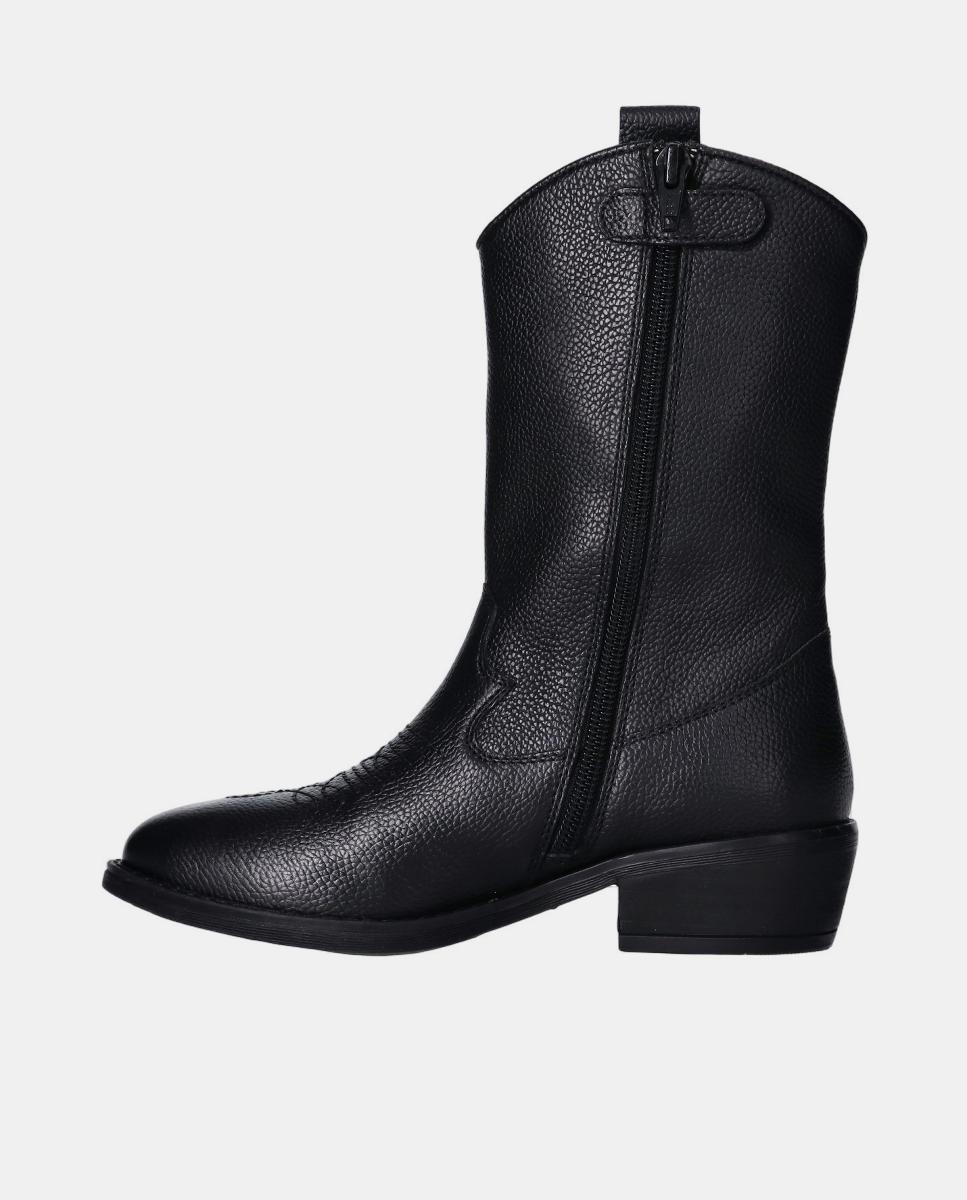 Botas Cowboy em Pele Tommy Hilfiger Preto-5