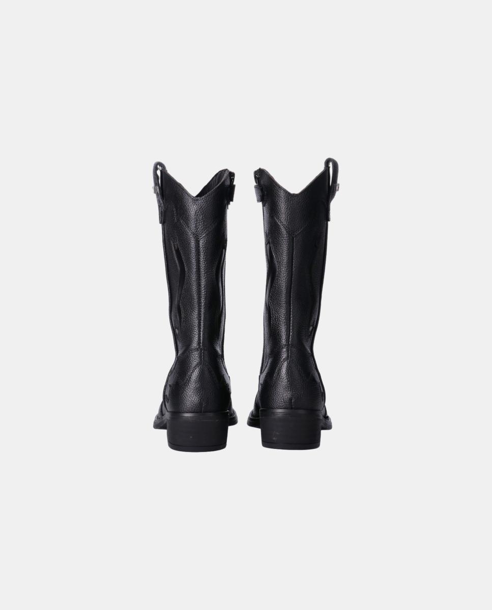 Bota cowboy de niña alta de tommy hilfiger - Negro Negro-4