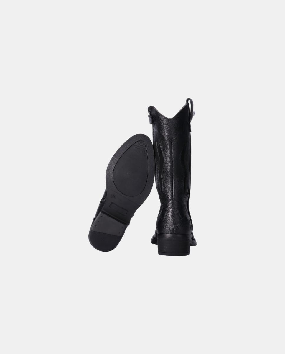 Bota cowboy de niña alta de tommy hilfiger - Negro Negro-5