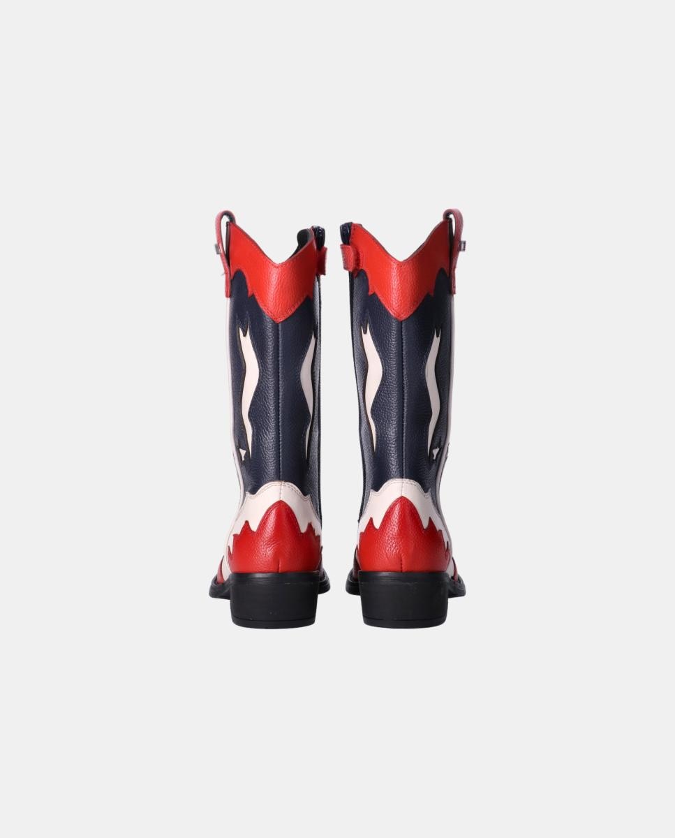 Bota cowboy de niña alta de tommy hilfiger - Azul marino Azul marino-4