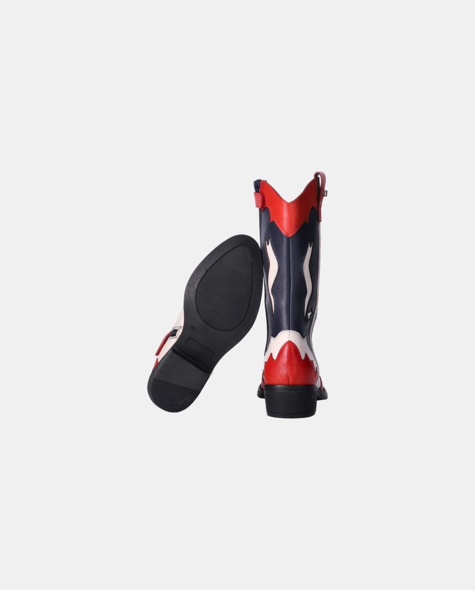 Bota cowboy de niña alta de tommy hilfiger - Azul marino Azul marino-5