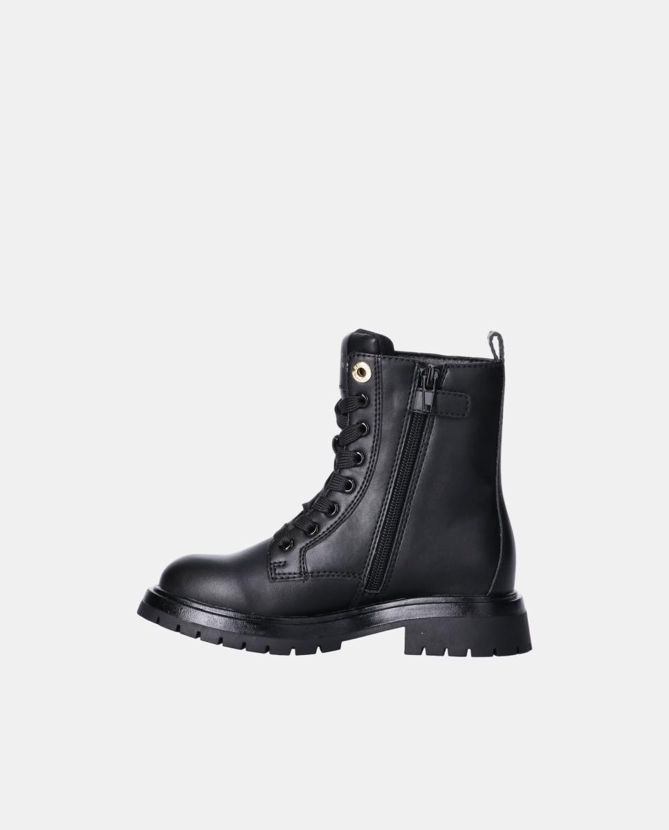 Bota de niña militar con cremallera de tommy hilfiger - Negro Negro-3