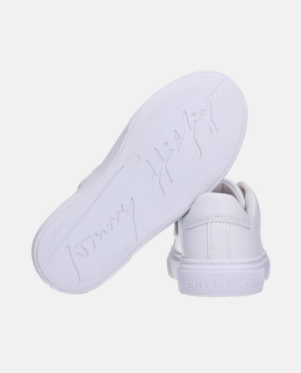 Sapatilhas com Detalhes Metalizados Branco-5