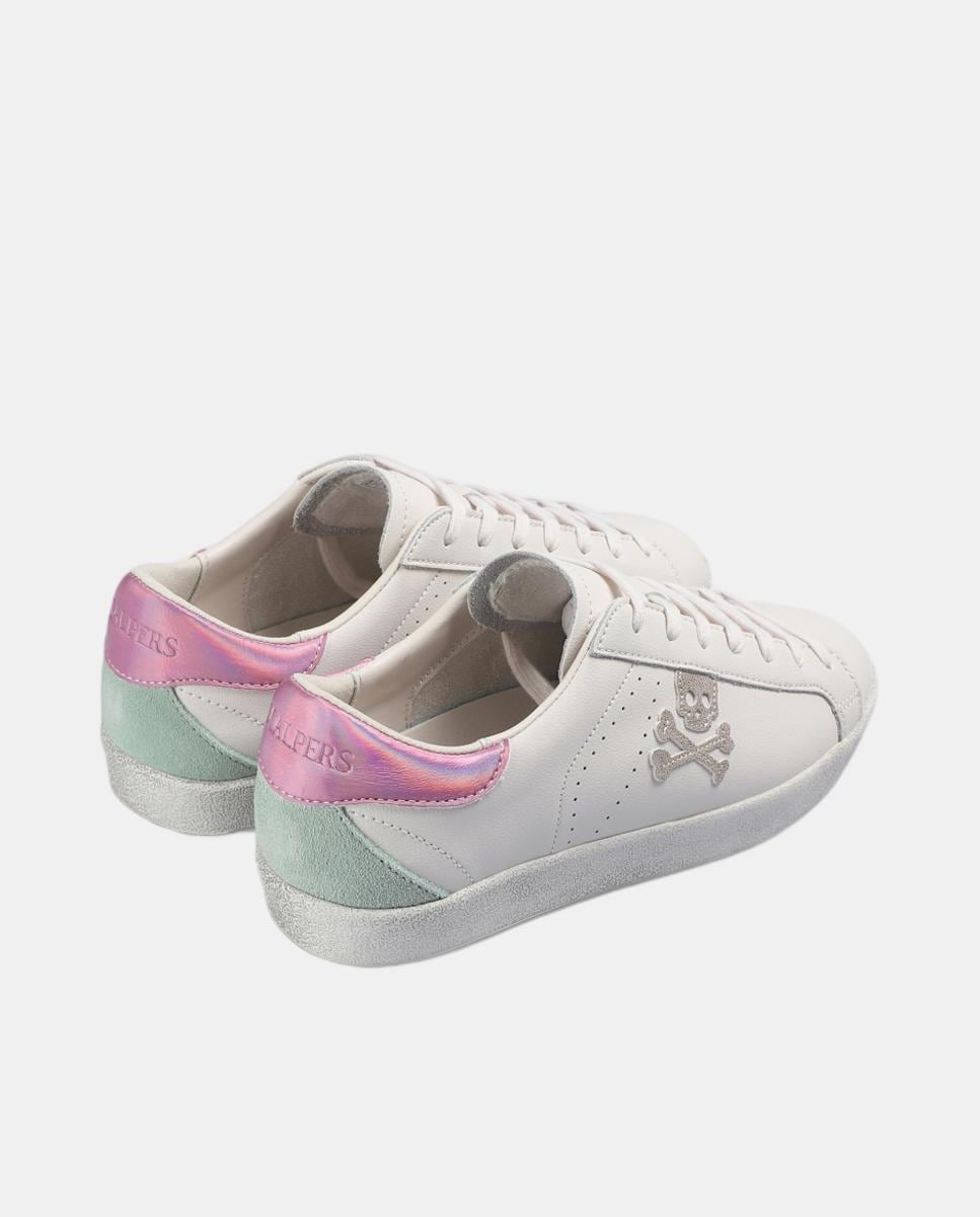 Sapatilhas com Caveira Lateral Rosa-6