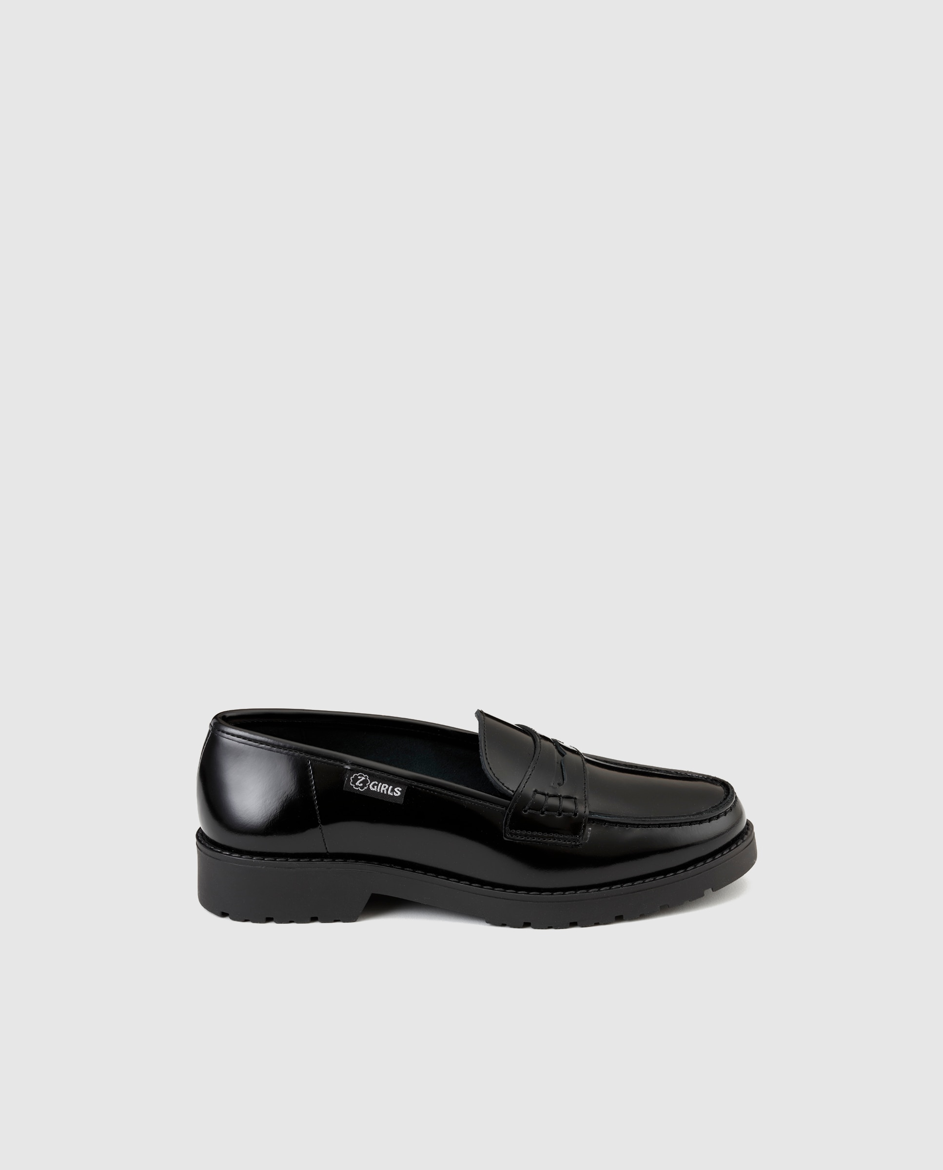 Imagem 0 de Mocassins de menina Zgirls de pele em preto