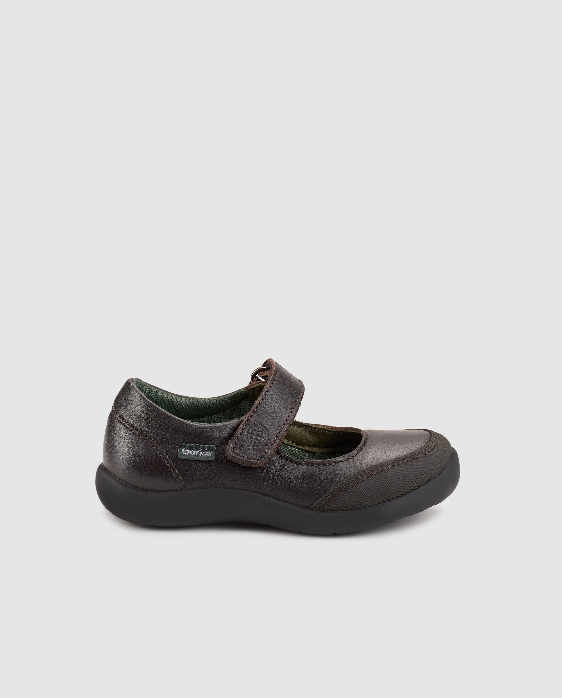 Imagem 0 de Sapatos de presilha de estilo escolar pretos com fecho aderente