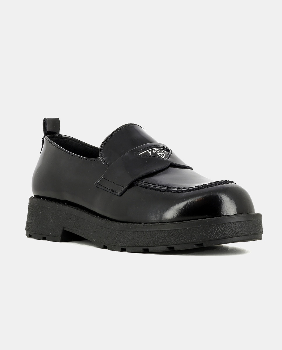 Mocassins em pele pretos Paola Preto-2