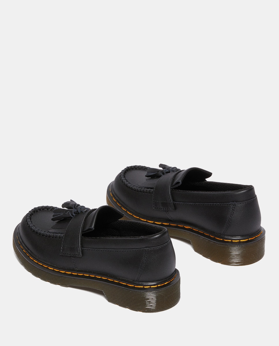 Mocassins Adrián de Criança com Adorno de Borlas e em Pele Dr. Martens Preto-4
