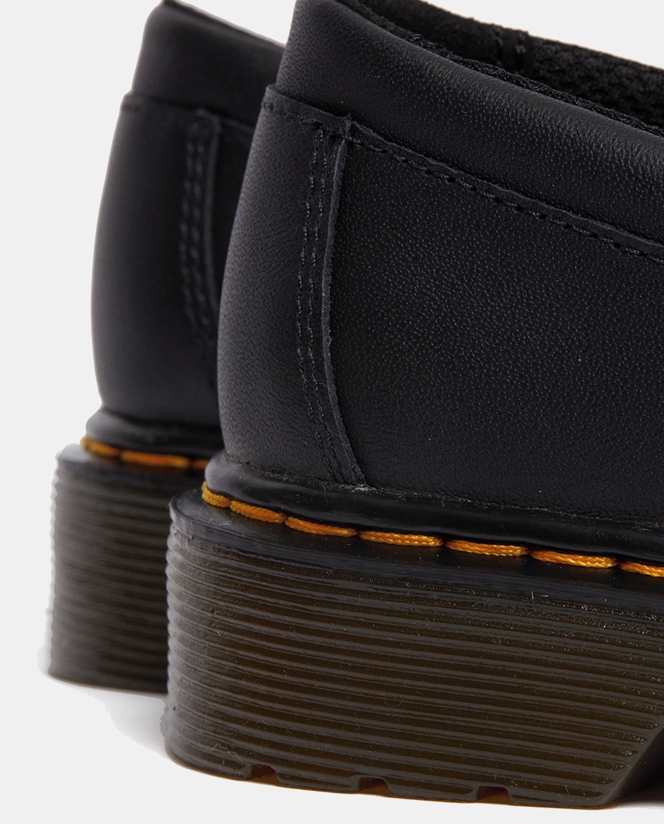 Mocassins Adrián de Criança com Adorno de Borlas e em Pele Dr. Martens Preto-5
