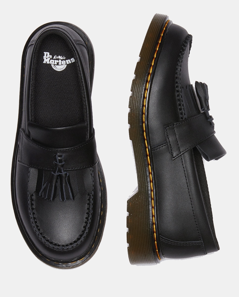 Mocassins Adrián de Criança com Adorno de Borlas e em Pele Dr. Martens Preto-6