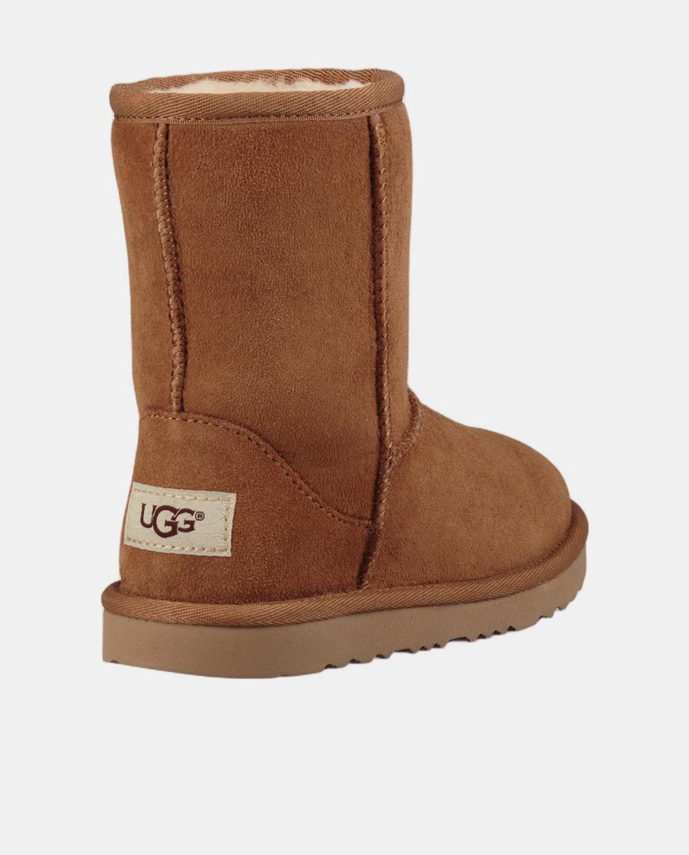 Botas de criança UGG em pele castanhas Castanho-3