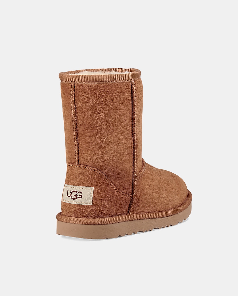 Botas de criança UGG em pele castanhas Castanho-6