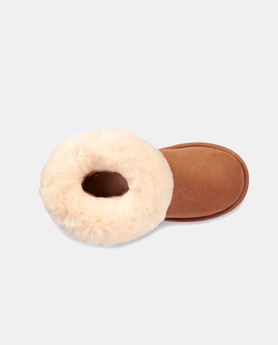 Botas de criança UGG em pele castanhas Castanho-7