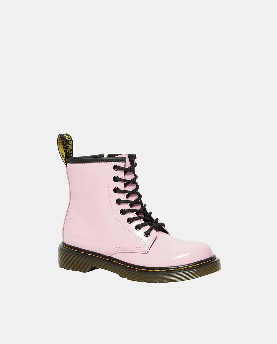Imagem 0 de Botas em pele rosa com efeito de verniz