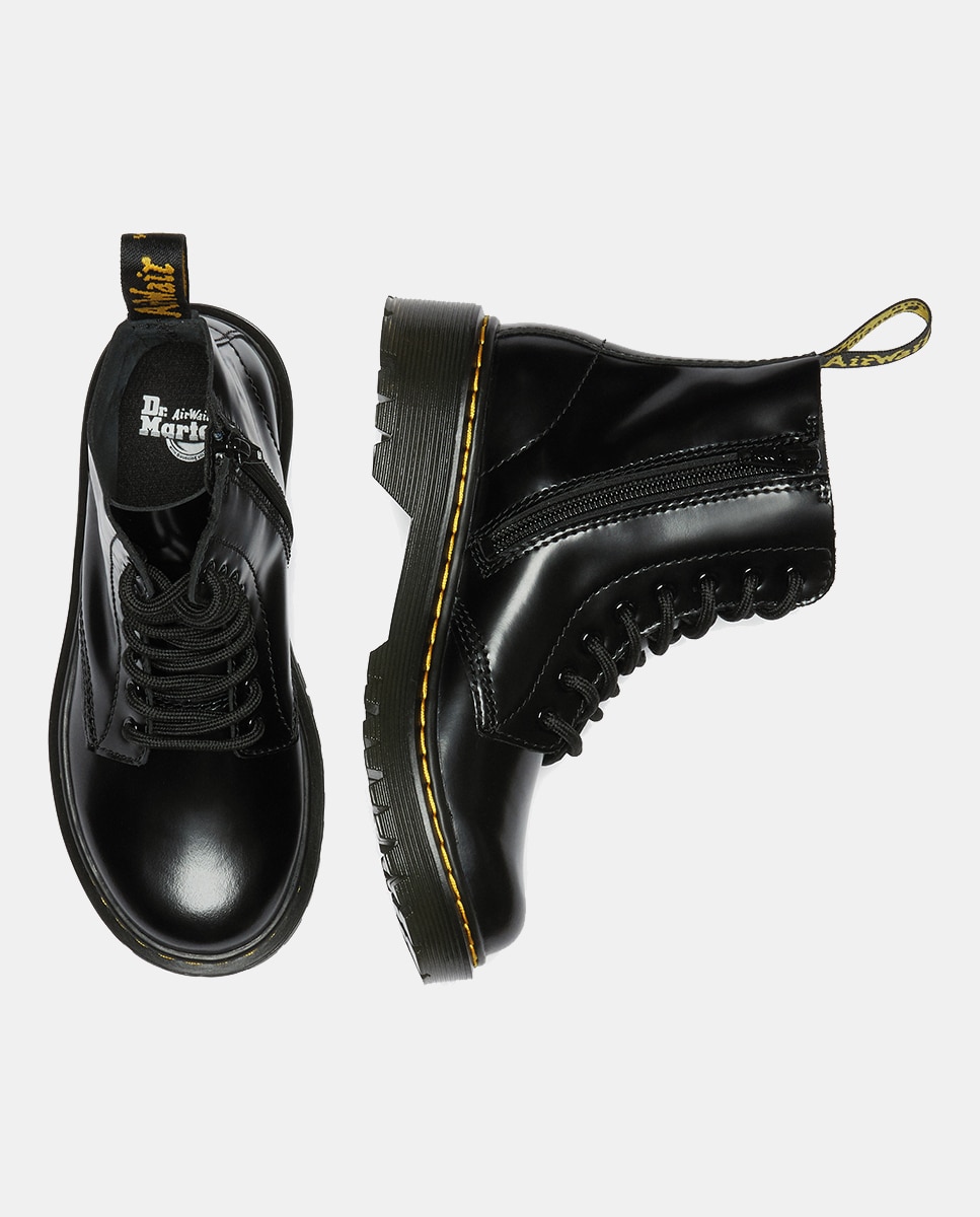 Botas com Pespontos e Fecho de Correr Interior - Preto Dr. Martens Preto-2