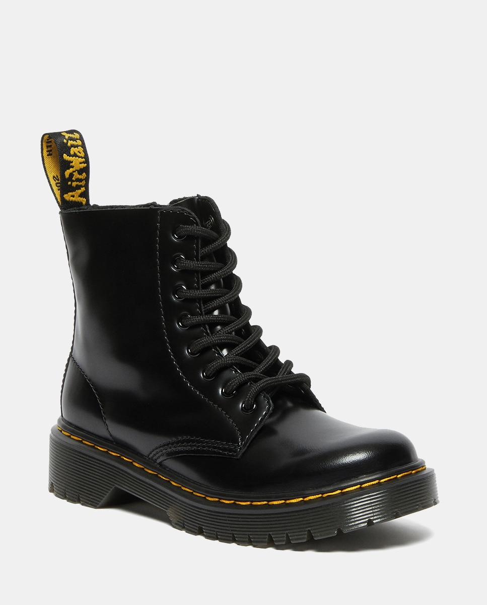 Botas com Pespontos e Fecho de Correr Interior - Preto Dr. Martens Preto-3