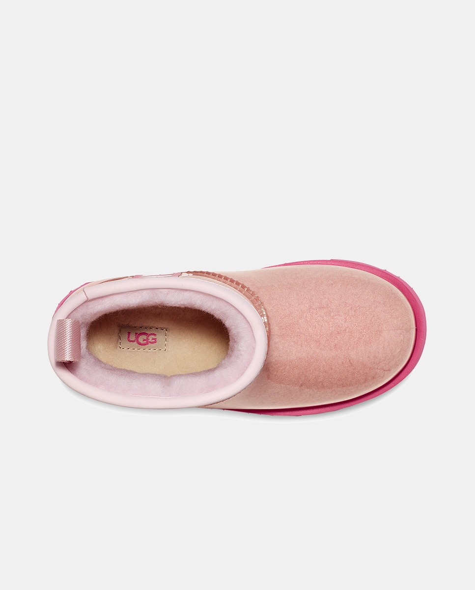 Botas Classic Clear Mini II Impermeáveis com Pelo de Borrego Interior UGG Rosa-3