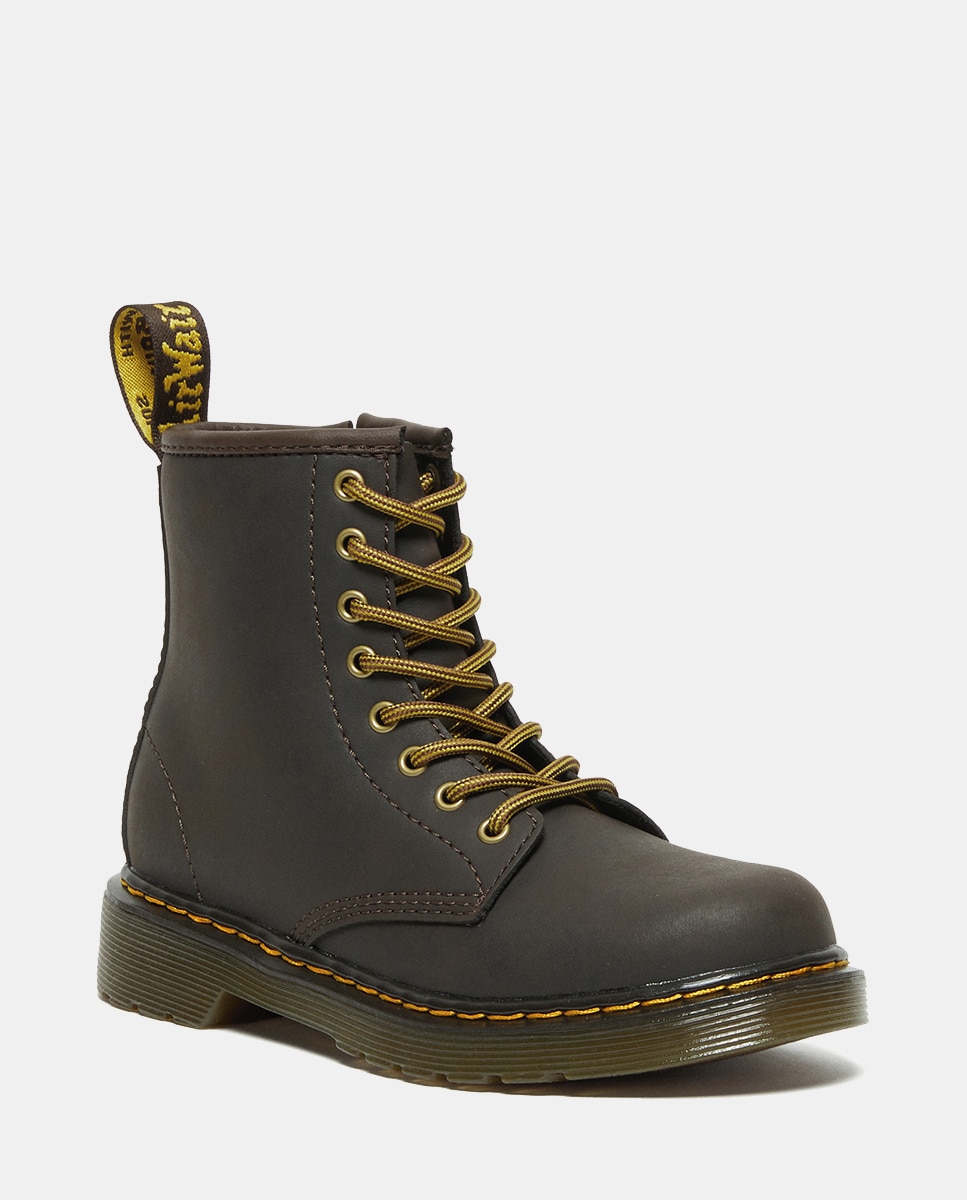 Botas com Pespontos e Fecho de Correr Interior - Castanho-Escuro Dr. Martens Castanho-escuro-3