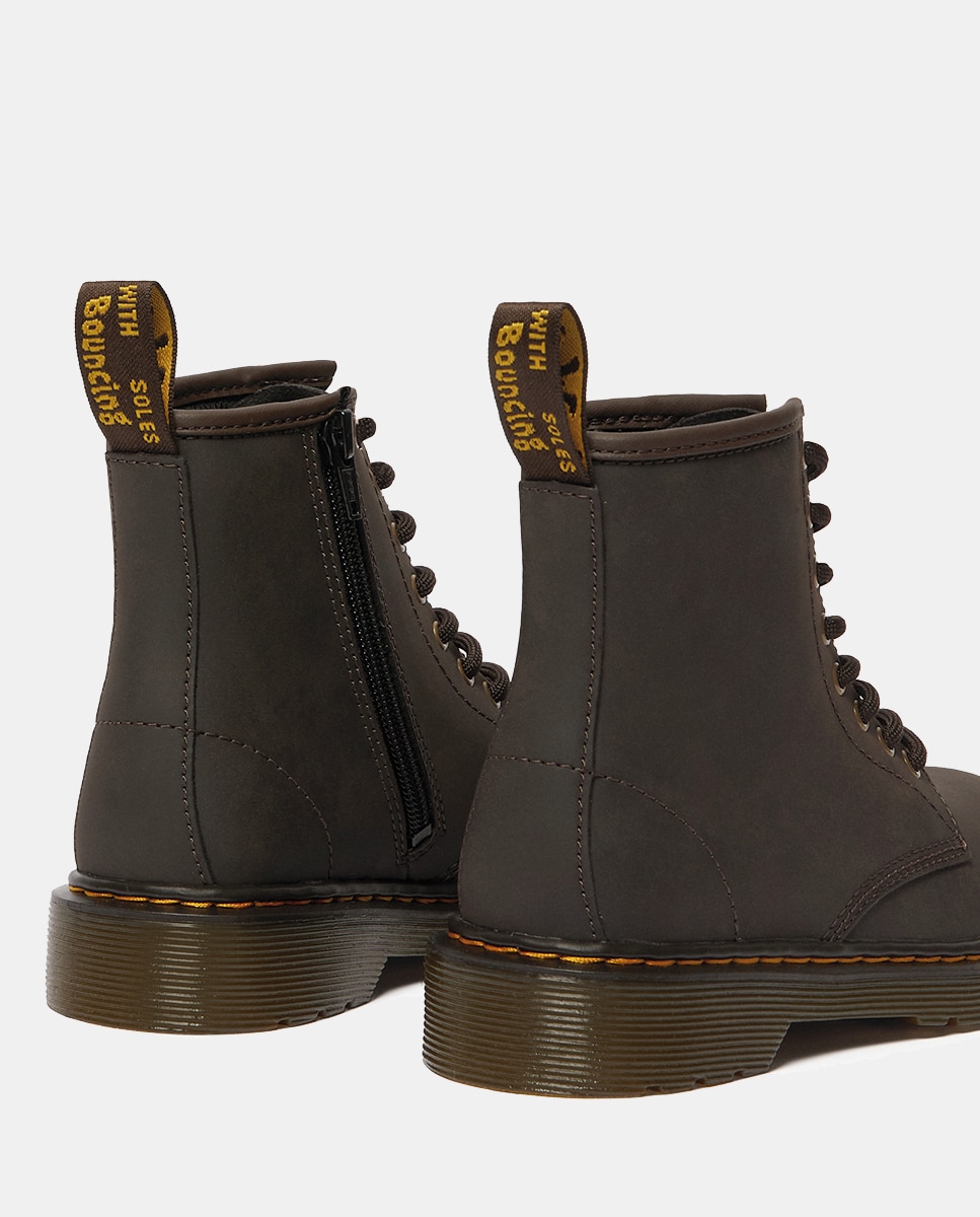 Botas com Pespontos e Fecho de Correr Interior - Castanho-Escuro Dr. Martens Castanho-escuro-4