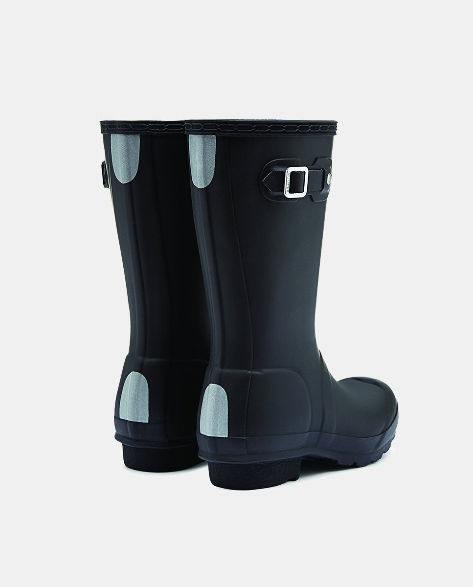 Galochas Original de Criança com Remendos Refletores e Detalhe de Logótipo Hunter Preto-3