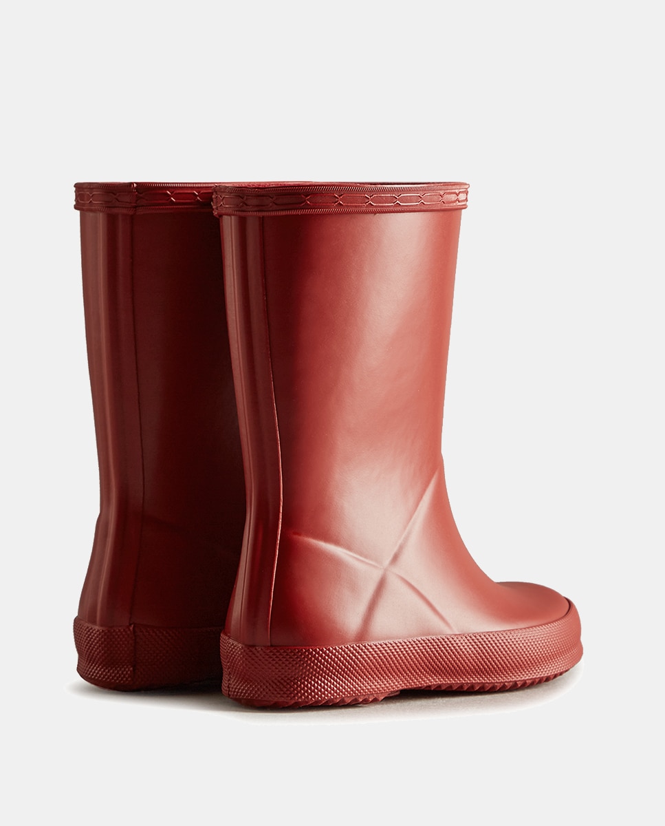 Botas de agua Original de niños con acabado mate y detalle de logotipo - Hunter - Rojo Rojo-2