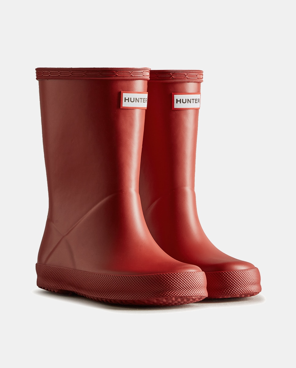 Botas de agua Original de niños con acabado mate y detalle de logotipo - Hunter - Rojo Rojo-3