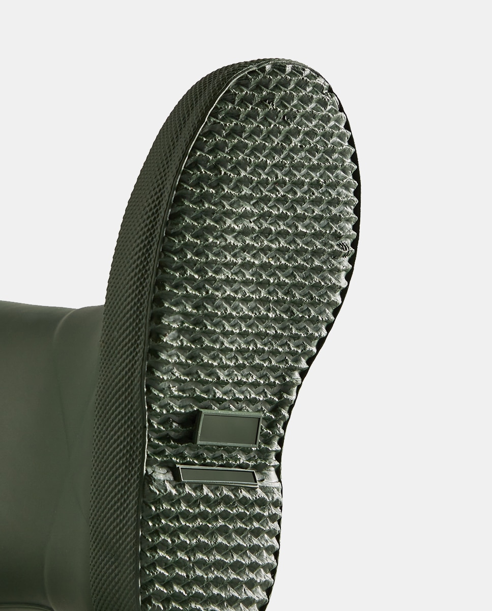 Botas de agua Original de niños con acabado mate y detalle de logotipo - Hunter - Verde militar Verde militar-4