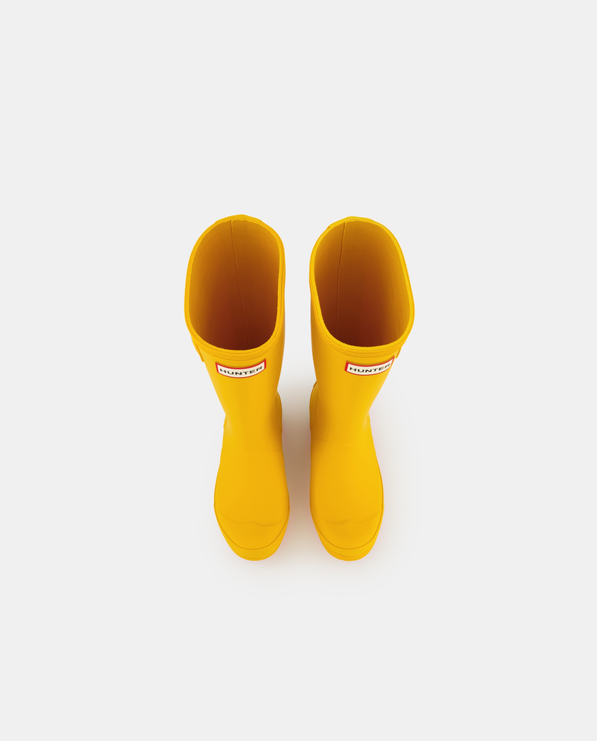 Galochas Original de Criança com Remendos Refletores e Detalhe de Logótipo Hunter Amarelo-4
