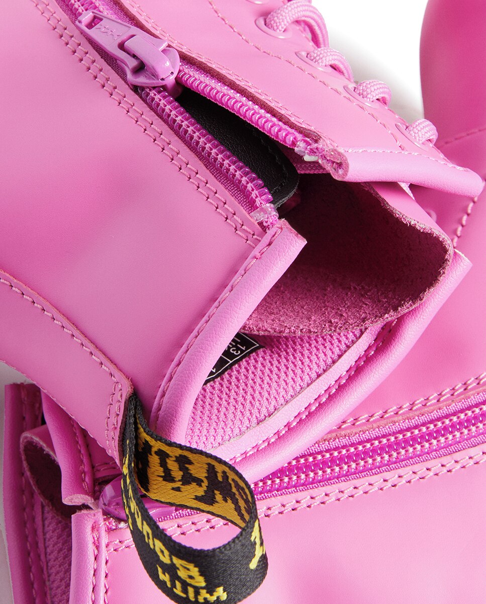 Botas 1460 em Pele Rosa-8