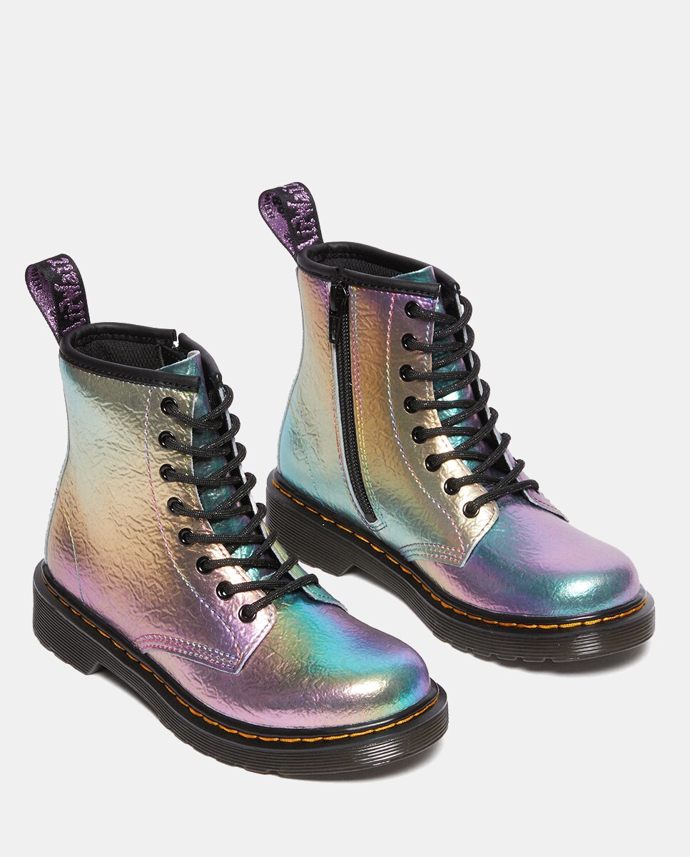 Botas 1460 Rainbow Crinkle em Pele Dr. Martens Multicolor-3
