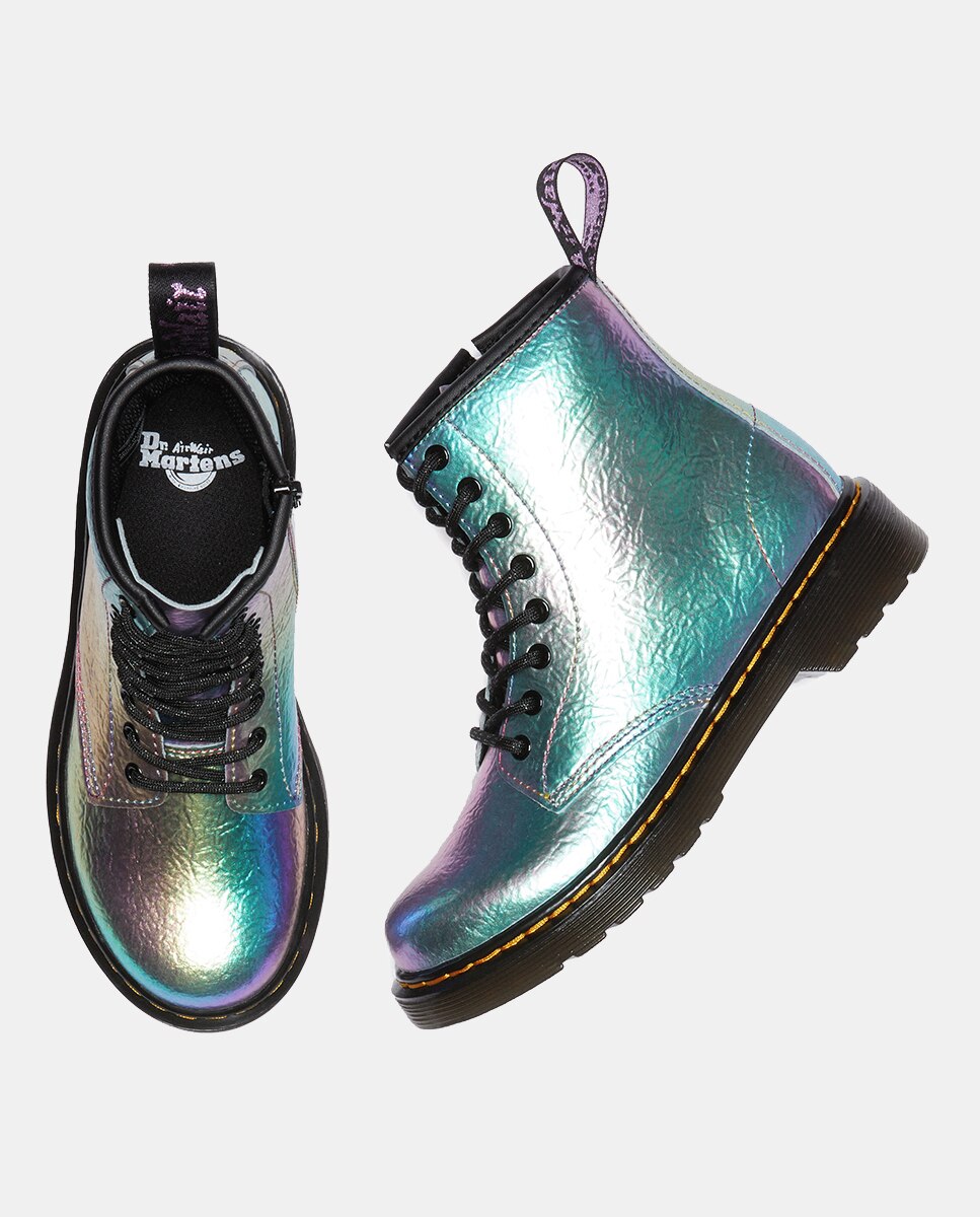 Botas 1460 Rainbow Crinkle em Pele Dr. Martens Multicolor-5